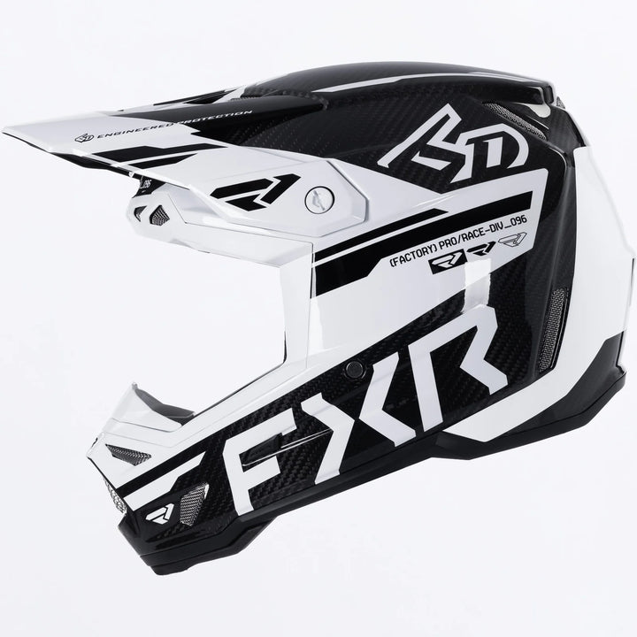 FXR 6D ATR-3 FIM White Black Helmet