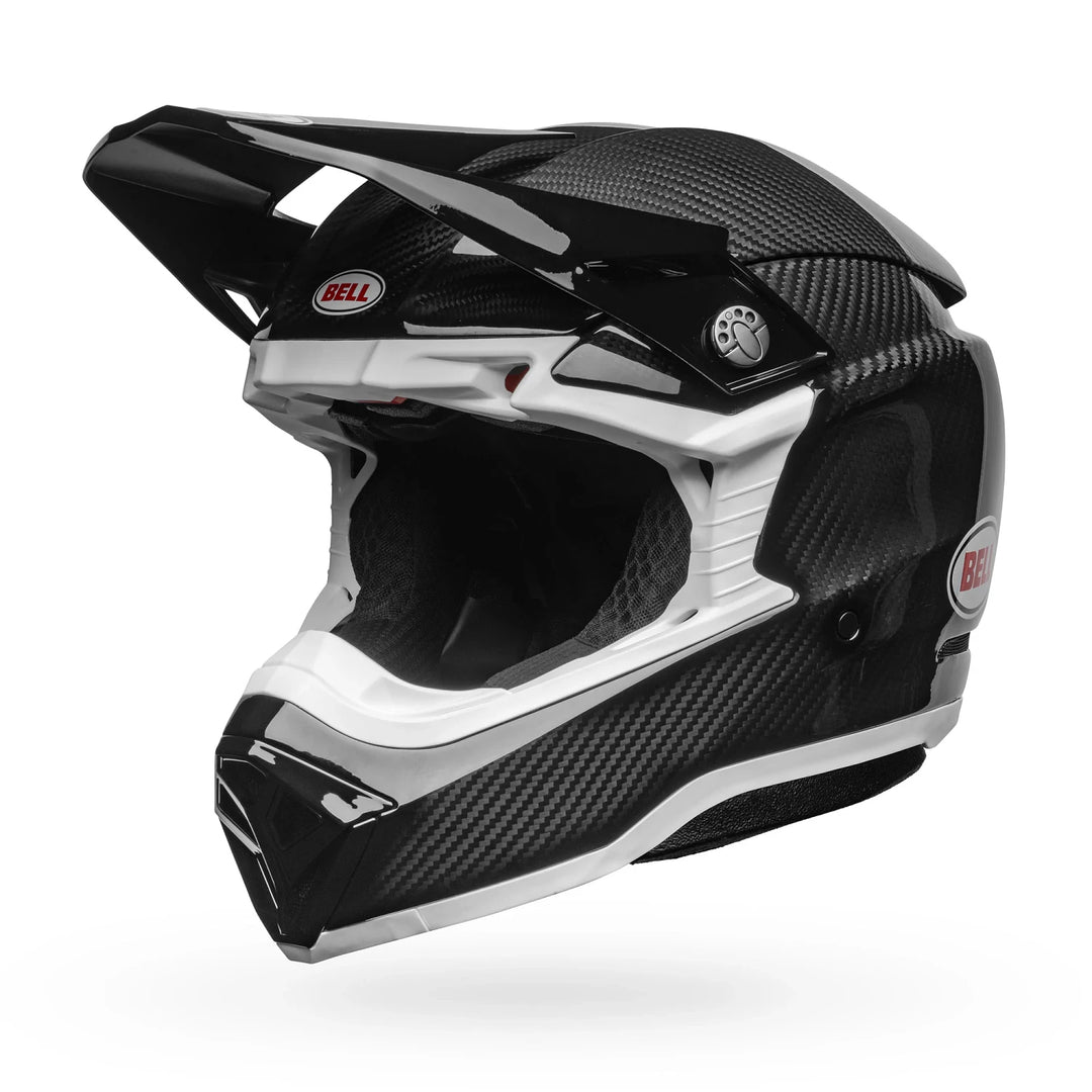 Bell Moto-10 Spherical MX Helmet Carbon Black White
