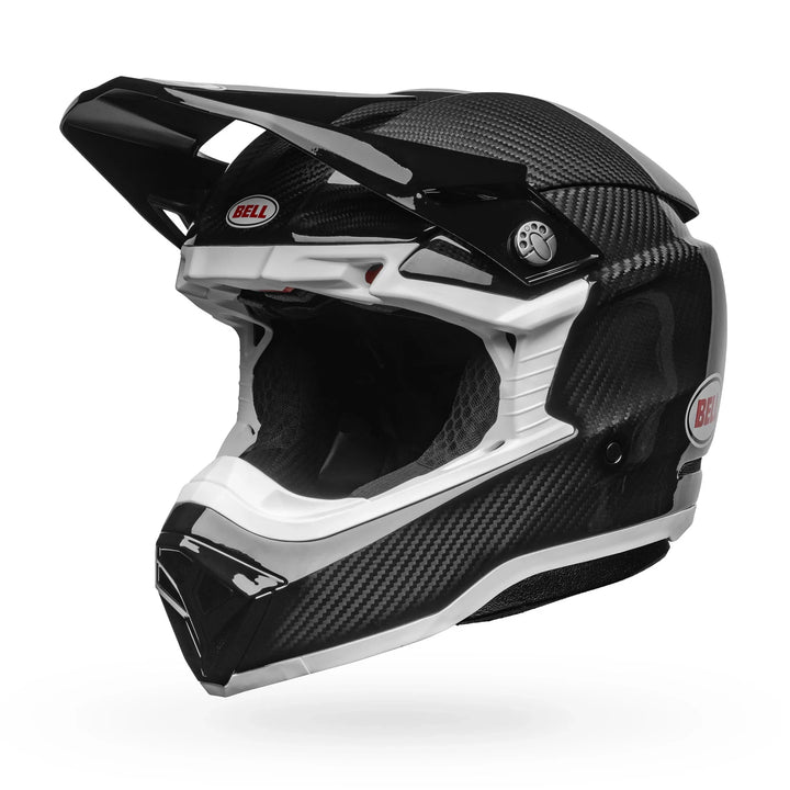 Bell Moto-10 Spherical MX Helmet Carbon Black White
