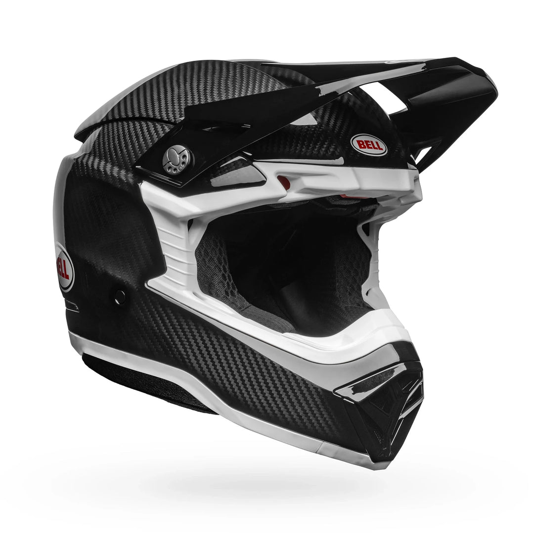 Bell Moto-10 Spherical MX Helmet Carbon Black White