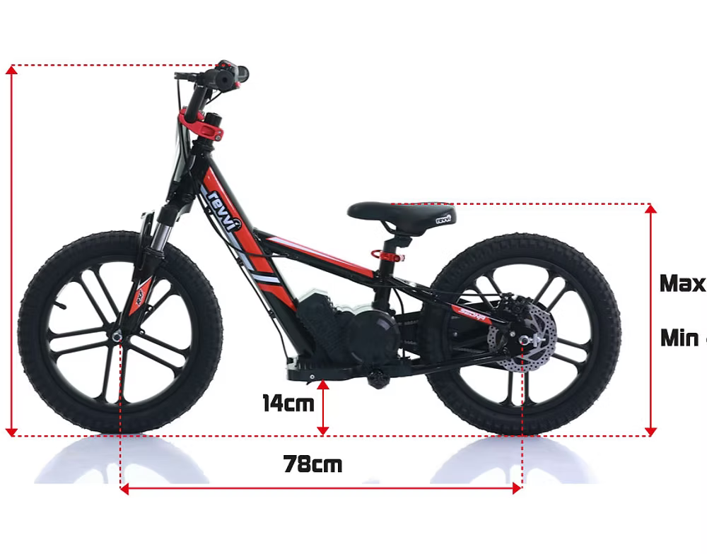 Revvi 16" PLUS Red Kids Electric Balance Bike
