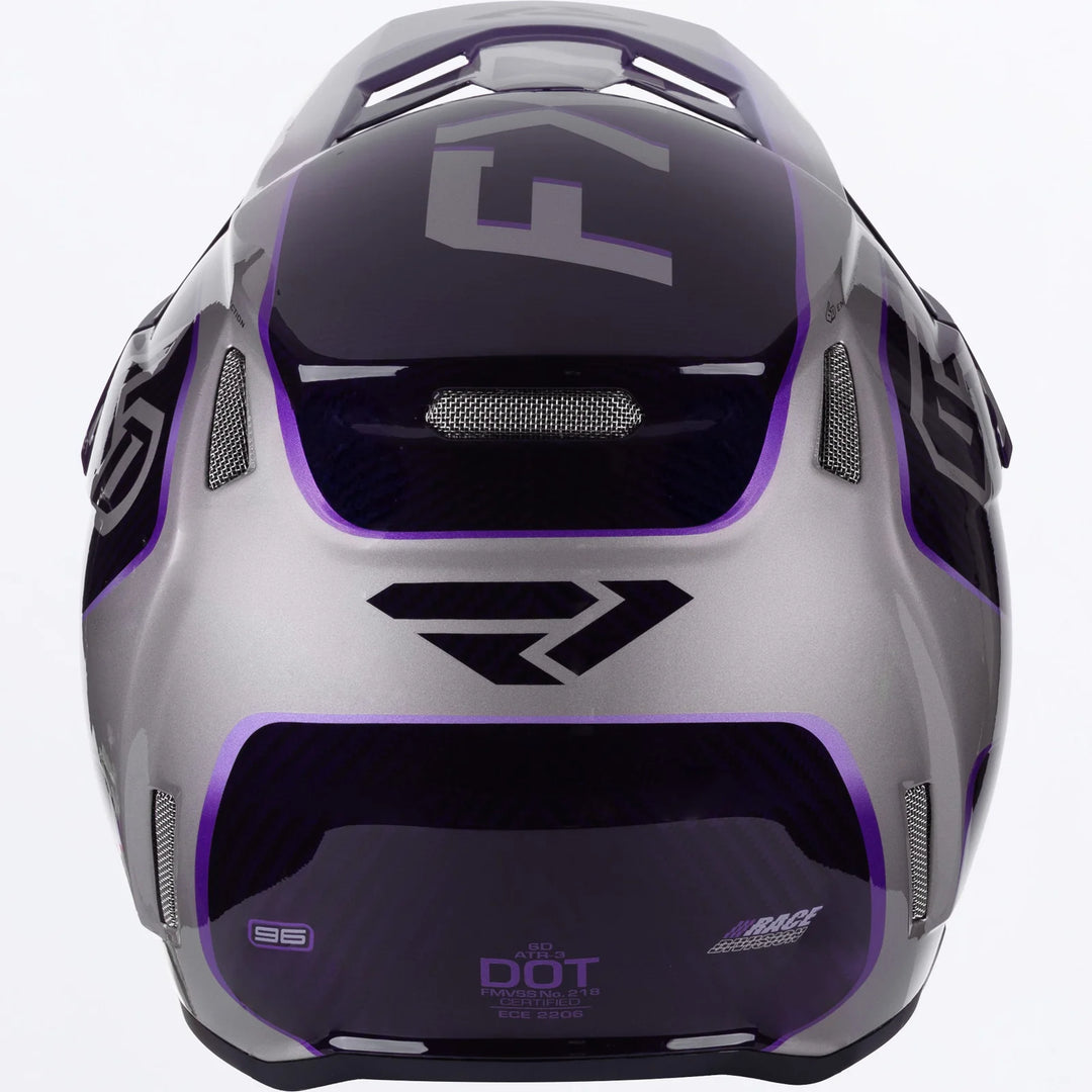FXR 6D ATR-3 FIM Purple Grey Helmet