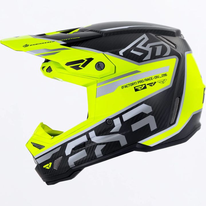 FXR 6D ATR-3 FIM Hi Vis Yellow Black Helmet