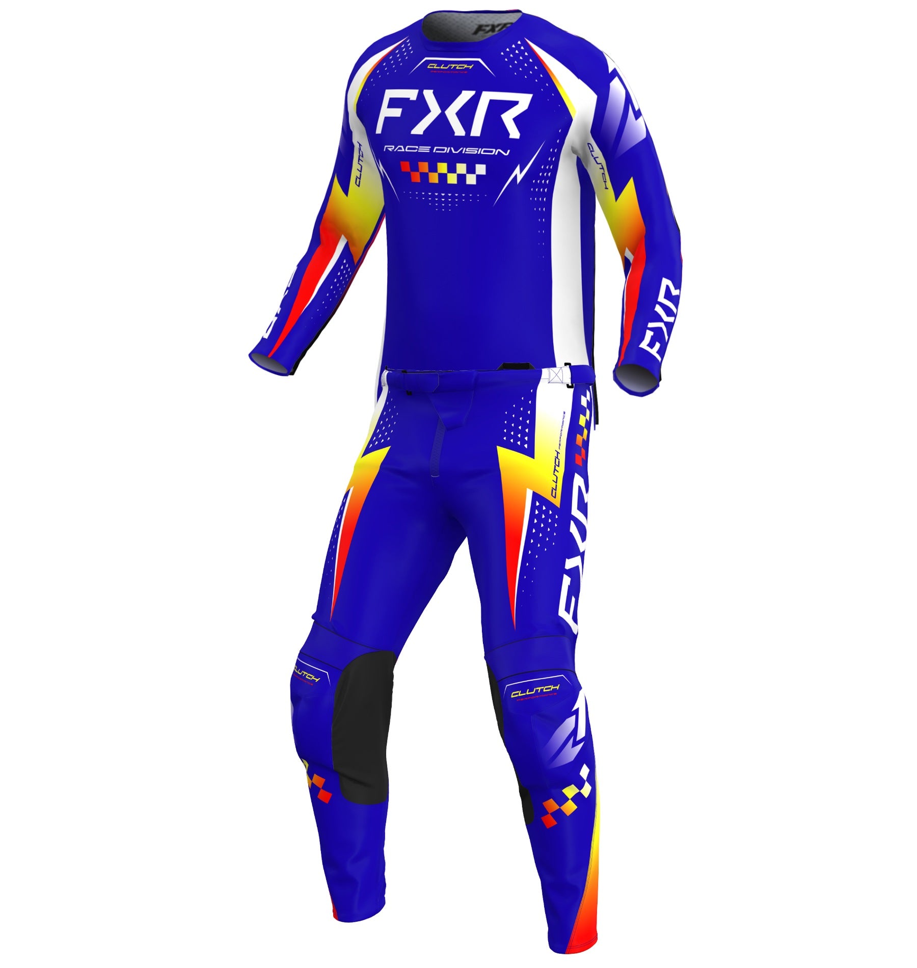 2026 FXR Youth Clutch Blue Yellow Red Kit Combo | FXR Youth MX