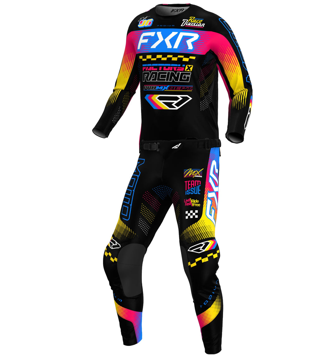 2026 FXR Podium Gladiator Black Blue Razz MX Kit Combo | FXR MX Kits ...