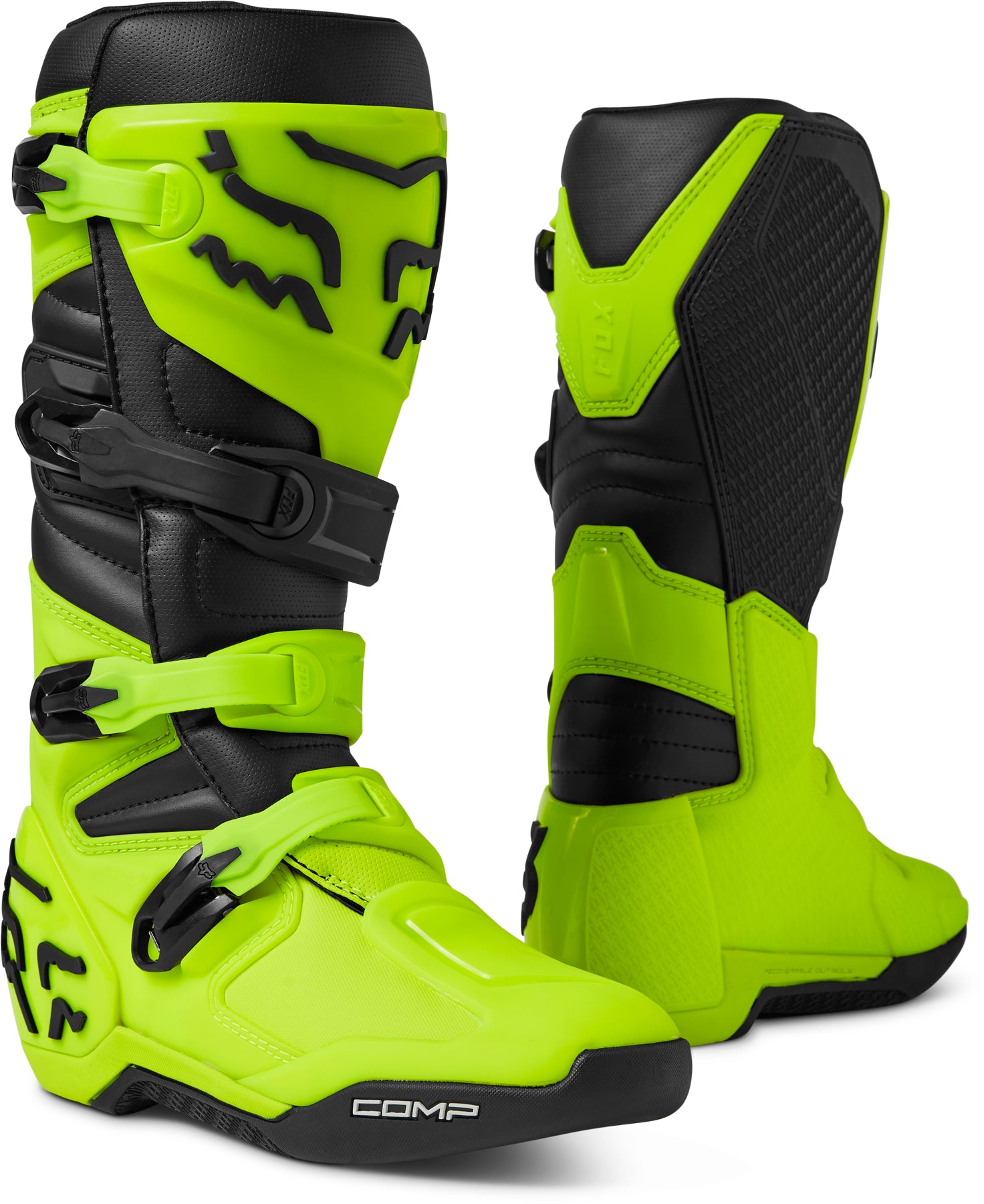 2025 Fox Comp MX Boot Flo Yellow | Motocross Boots – mastersofmx