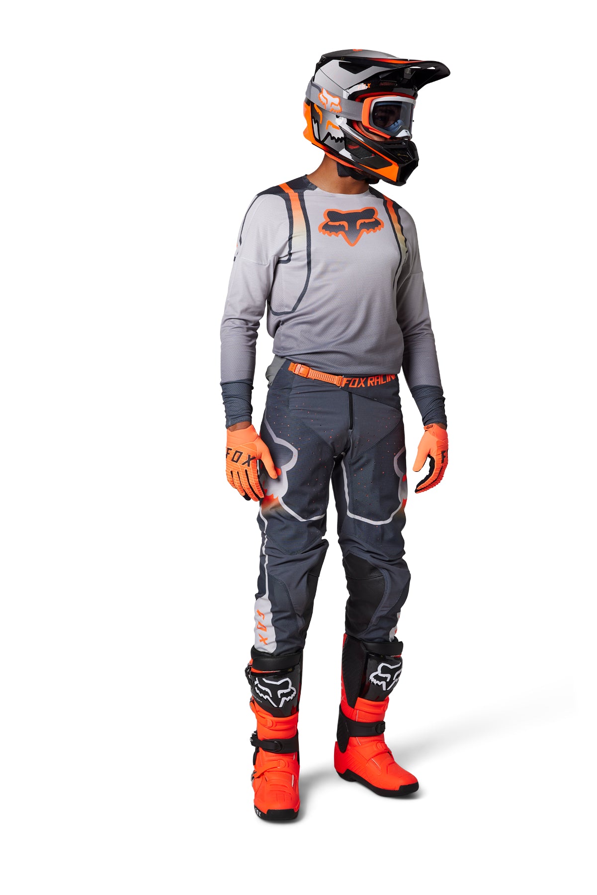 2023 Fox 360 VIZEN Grey Orange Motocross Kit Combo | Fox MX Kits