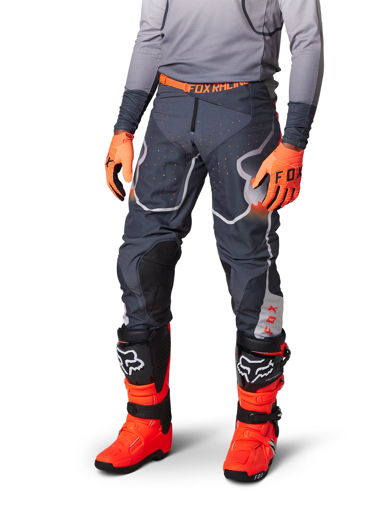 2023 Fox 360 VIZEN Grey Orange Motocross Kit Combo | Fox MX Kits