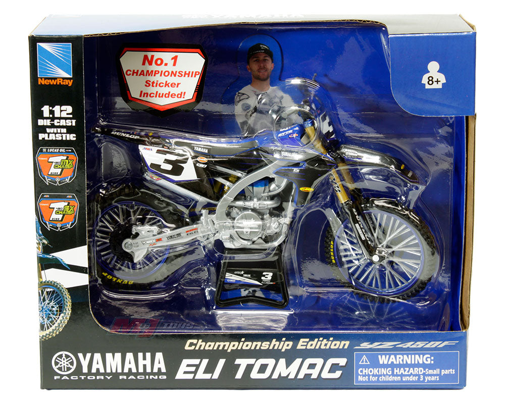 ELI TOMAC YAMAHA YZF 450 1:12 SCALE DIECAST MX MODEL BIKE