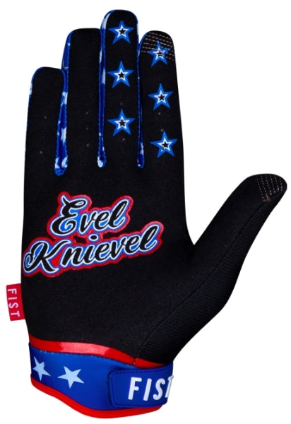 Fist Evel Knievel Black Gloves - Youth