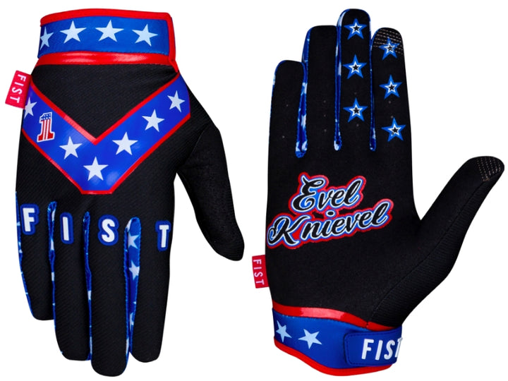 Fist Evel Knievel Black Gloves - Youth