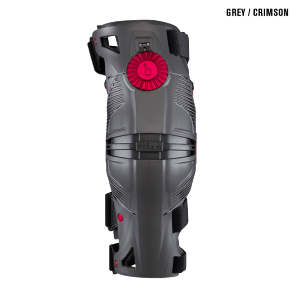 Mobius X8 Knee Brace - Grey Crimson