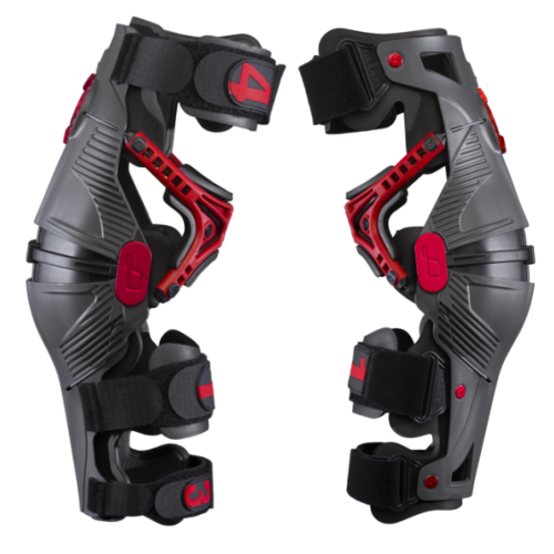 Mobius X8 Knee Brace - Grey Crimson