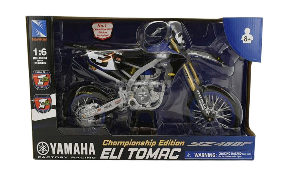 ELI TOMAC YAMAHA YZF 450 1:6 SCALE DIECAST MX MODEL BIKE