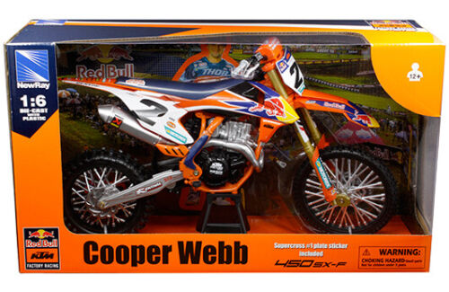 COOPER WEBB RED BULL KTM SXF 450 1:6 SCALE DIECAST MX MODEL BIKE